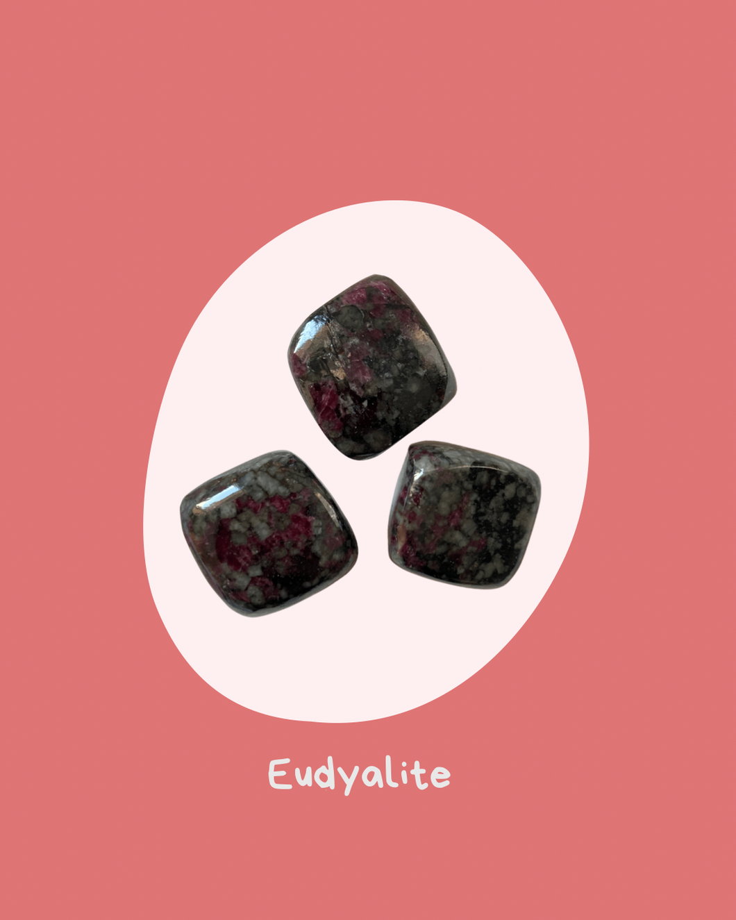 Eudyalite - pierres roulées - Taille S (2 sur 2 cm) - Qualité AAA