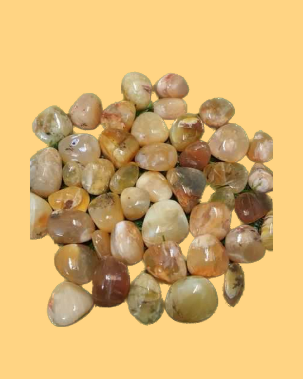 Opale jaune - Vertus de l’opale jaune en lithothérapie - Pierres roulées d’opale jaune