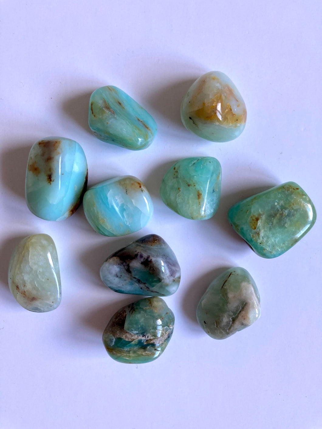 Opale bleue du Pérou - Vertus Opale bleue en lithothérapie - Pierres roulées d'opale bleue
